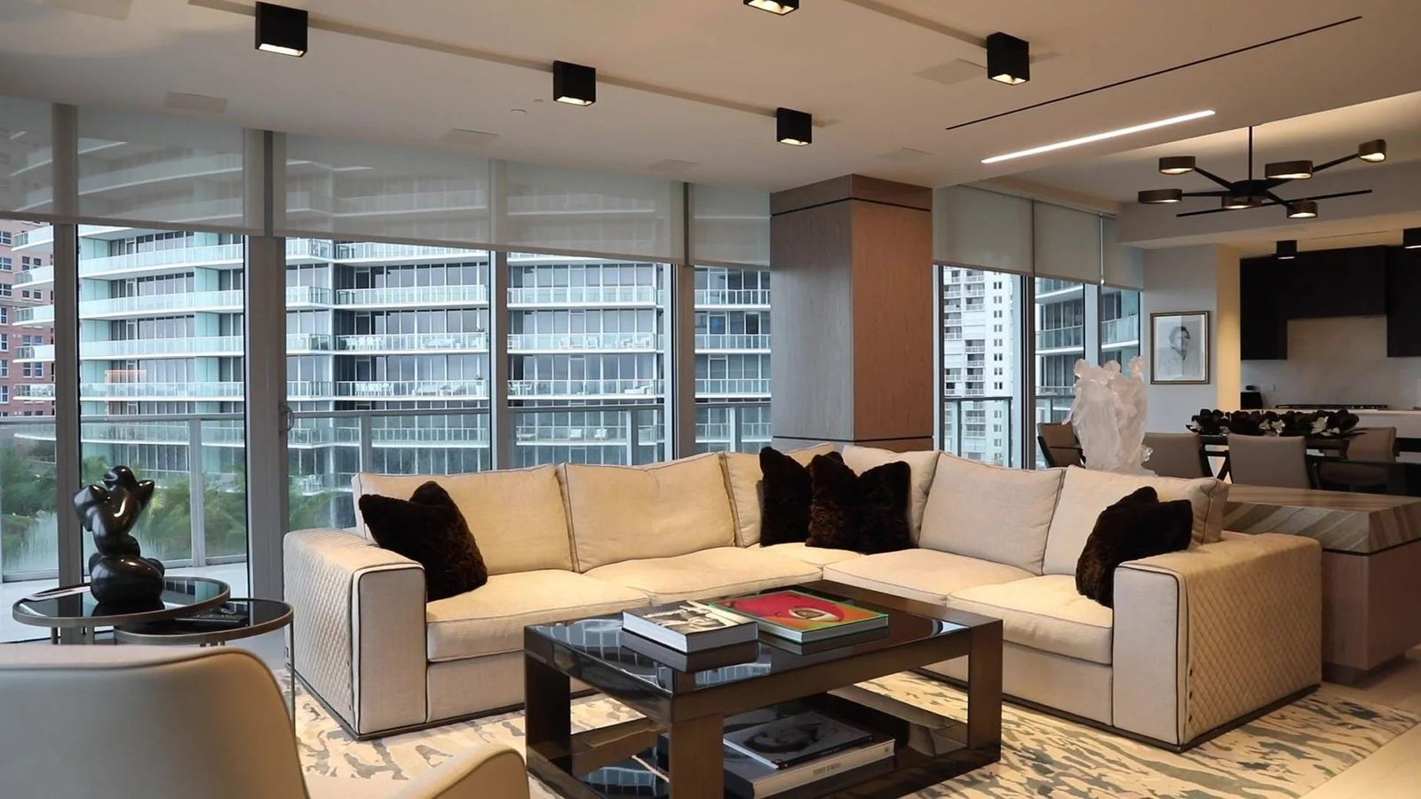 Motorized shades integrated into the home control system